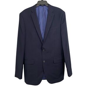 Jos A Bank 1905 The New Tradition Wool Blazer Mens 42 XL Navy Slim Fit